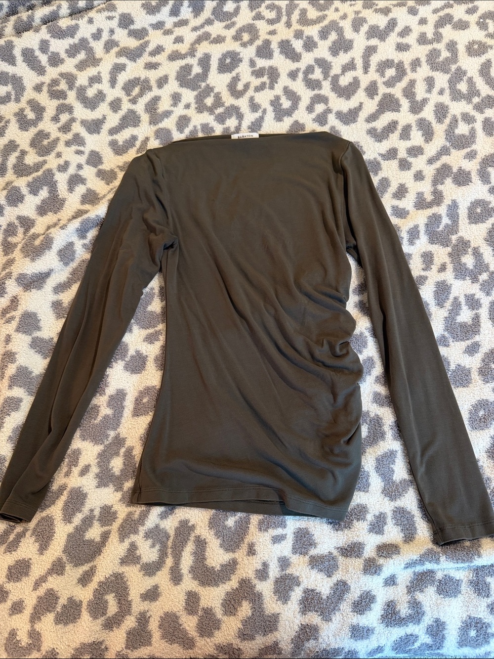 Aritzia Olive Green Long-Sleeve Slim Tee